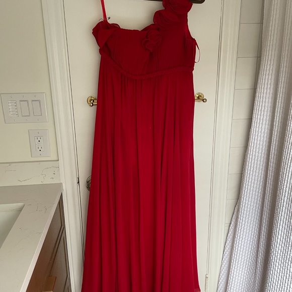 Now4 Red Chiffon Dress - Picture 2 of 2